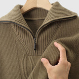 Perla - Maglione con zip Taranto in Lana Merino