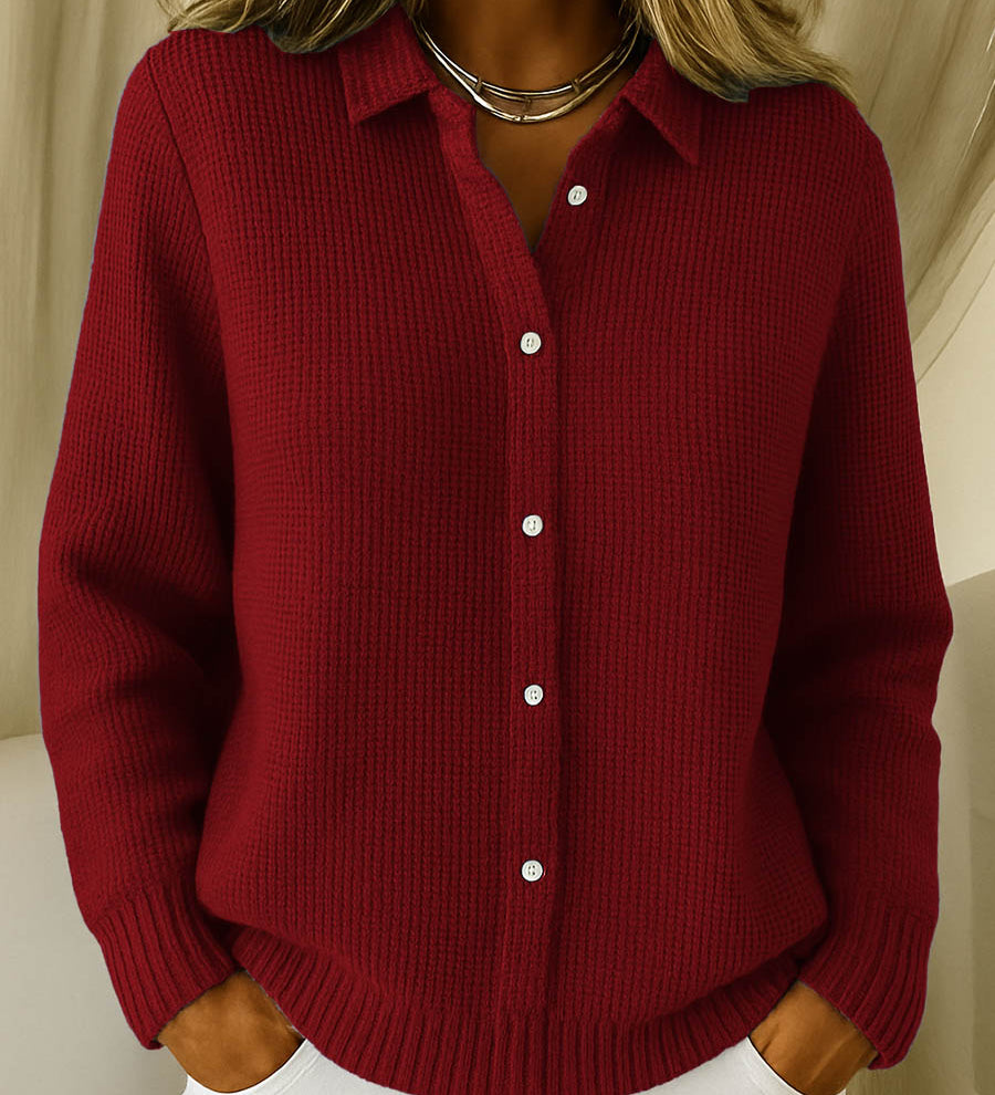 Adéla – Camicia elegante da donna in maglia con bottoni