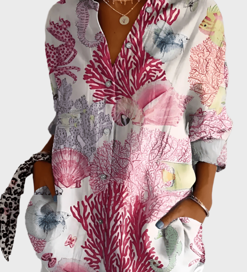 Camicia floreale in cotone