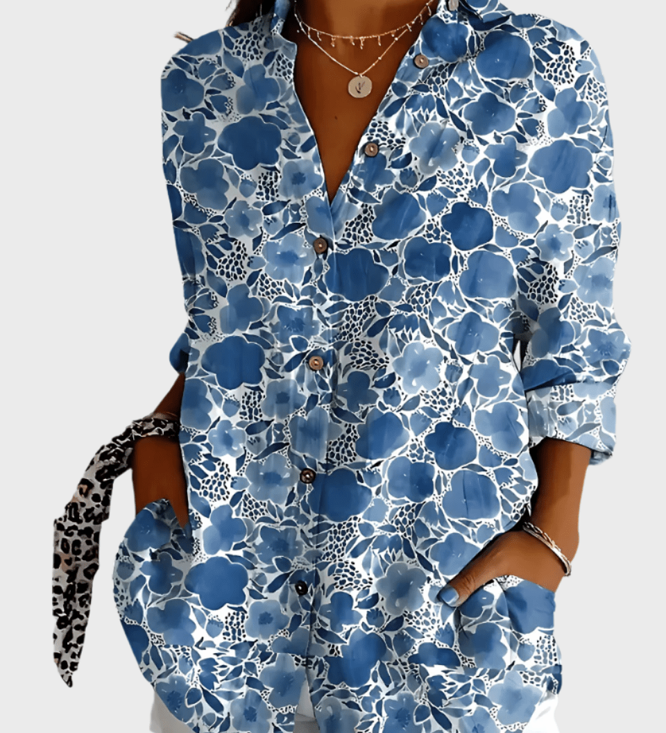 Camicia floreale in cotone