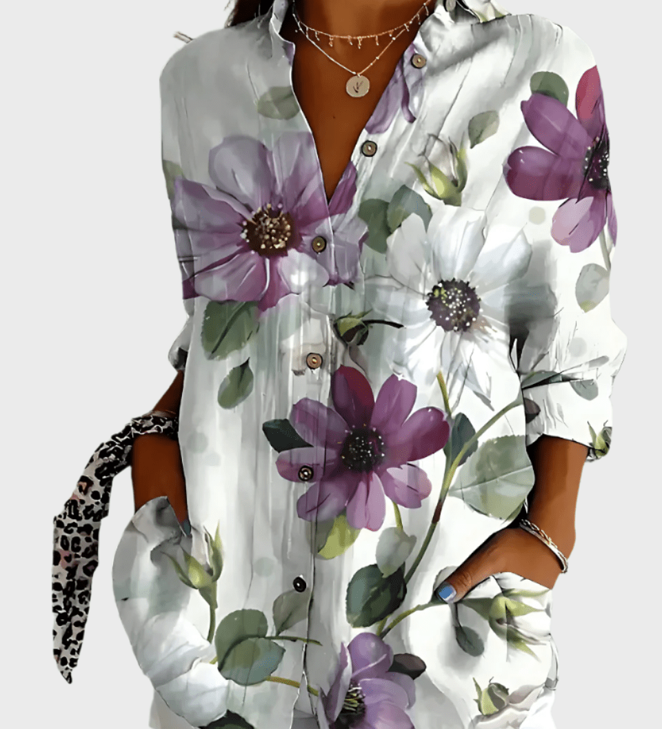 Camicia floreale in cotone
