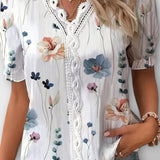 Bruna - Top elegante con scollatura a V a forma di cuore