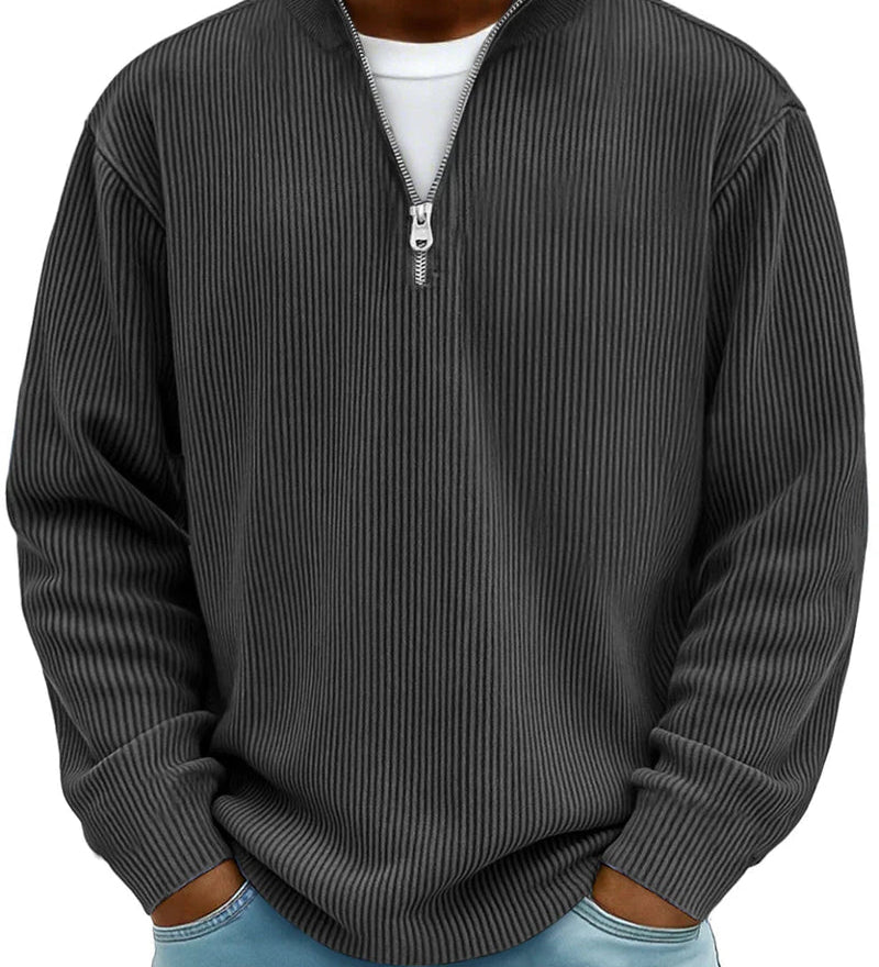 Jakub | Maglione a maniche lunghe con mezza zip