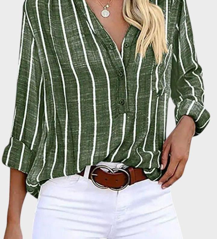 Débora - Camicia a righe fatta a mano