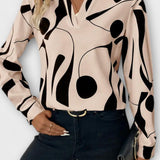 Joana - Blusa elegante a maniche lunghe con scollatura a V