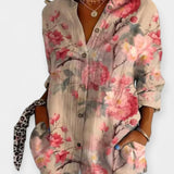 Camicia con bottoni a fantasia floreale