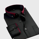 Petr - Camicia classica in cotone con maniche lunghe