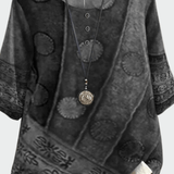 T-shirt morbida con motivo artistico
