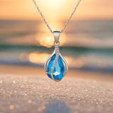 Collana in zirconio blu