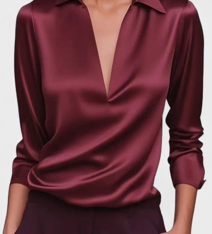 Nádia - Blusa Premium con scollatura a V