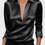 Nádia - Blusa Premium con scollatura a V
