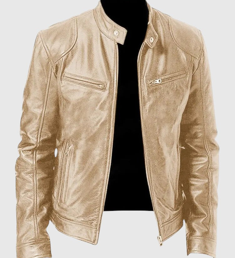 Henry - Giacca in pelle casual per uomo
