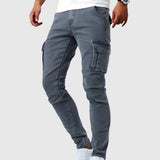 Vasil | Pantaloni Marino Cargo Stretch