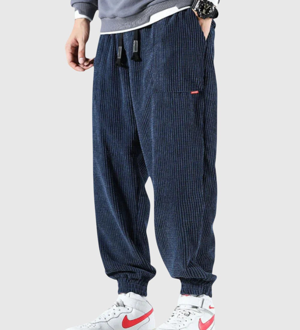 Zbyněk | Pantaloni in velluto a coste Alloro