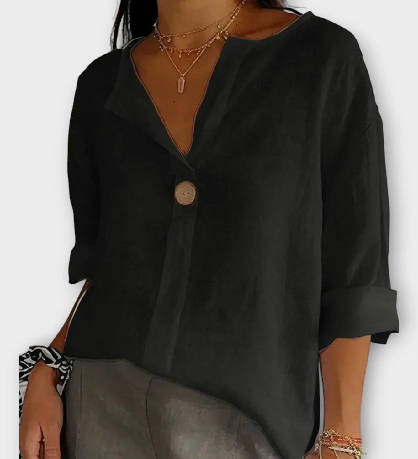 Camicia da Allenamento con Collo a V