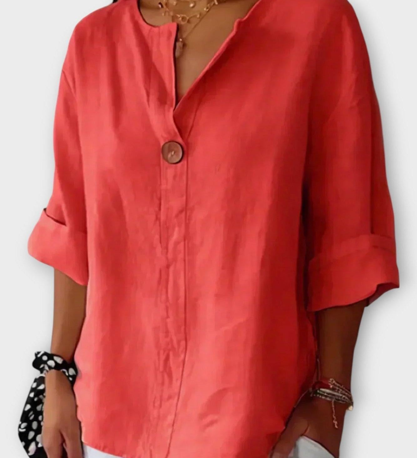 Camicia da Allenamento con Collo a V